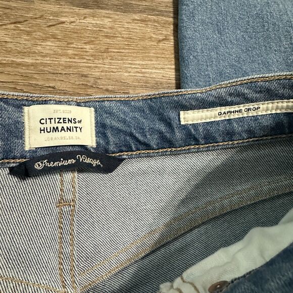 Citizens of Humanity Daphne Crop Premium Vintage Jeans Size 24 Distressed - Picture 2 of 6